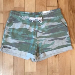 Faded Camo Cotton Shorts